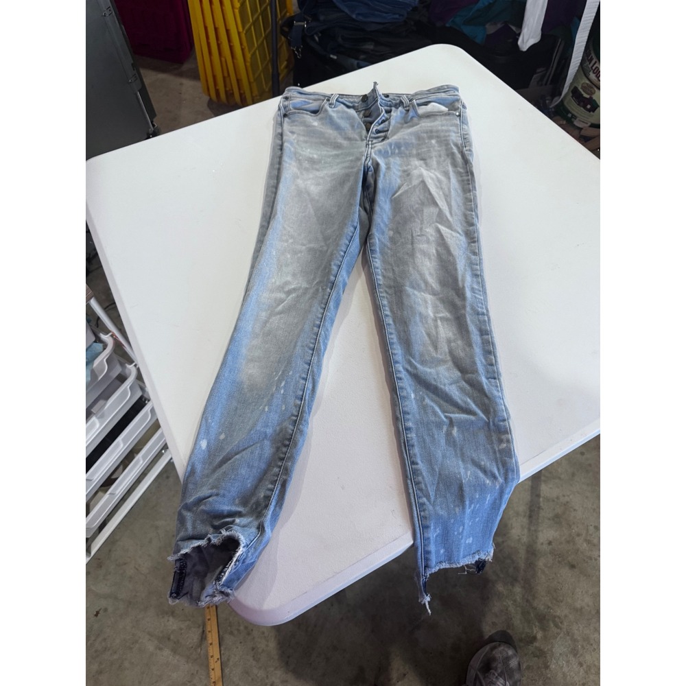 Abercrombie & Fitch Signature Skinny Jeans Light Wash Raw Hem W29 L28 1X4231